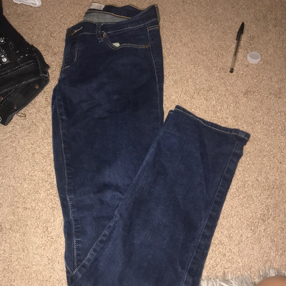 Dark blue jeans